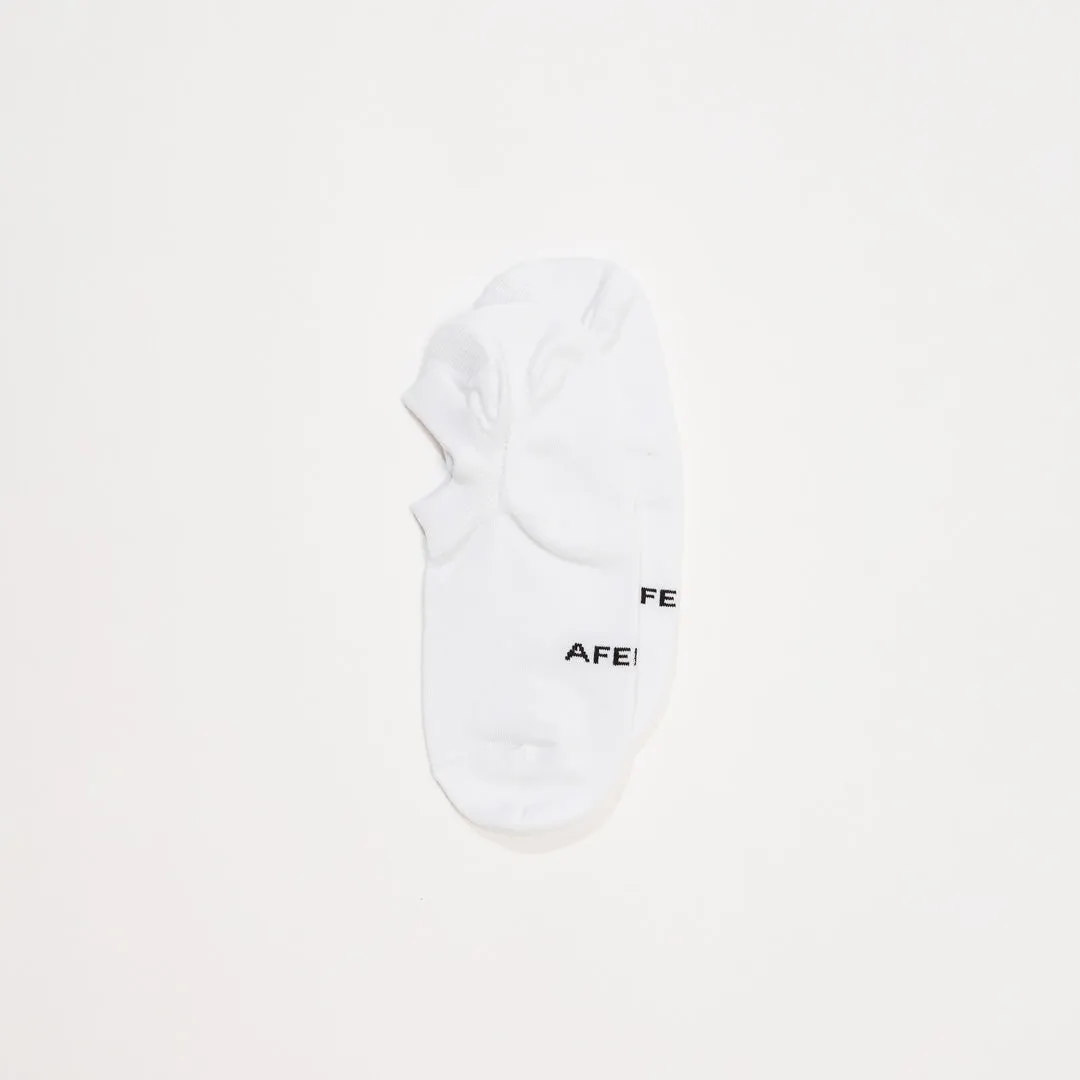 AFENDS Unisex Revolve - No Show Socks - White