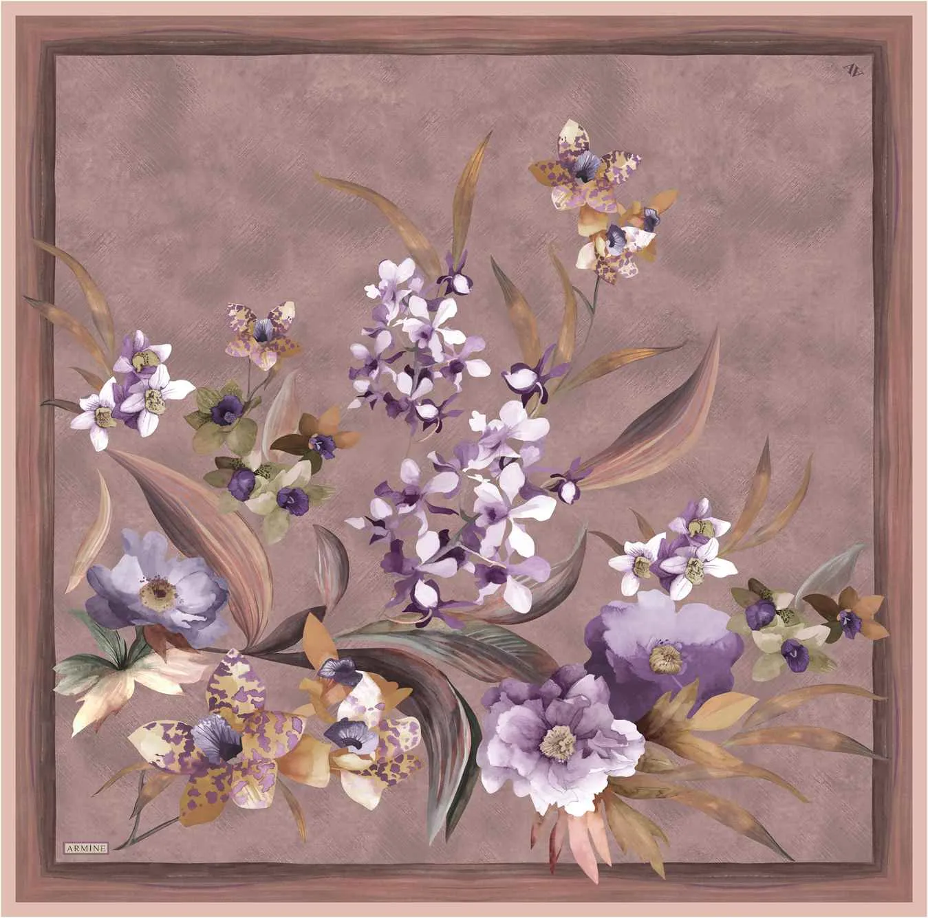 Armine Serene Floral Silk Scarf #33