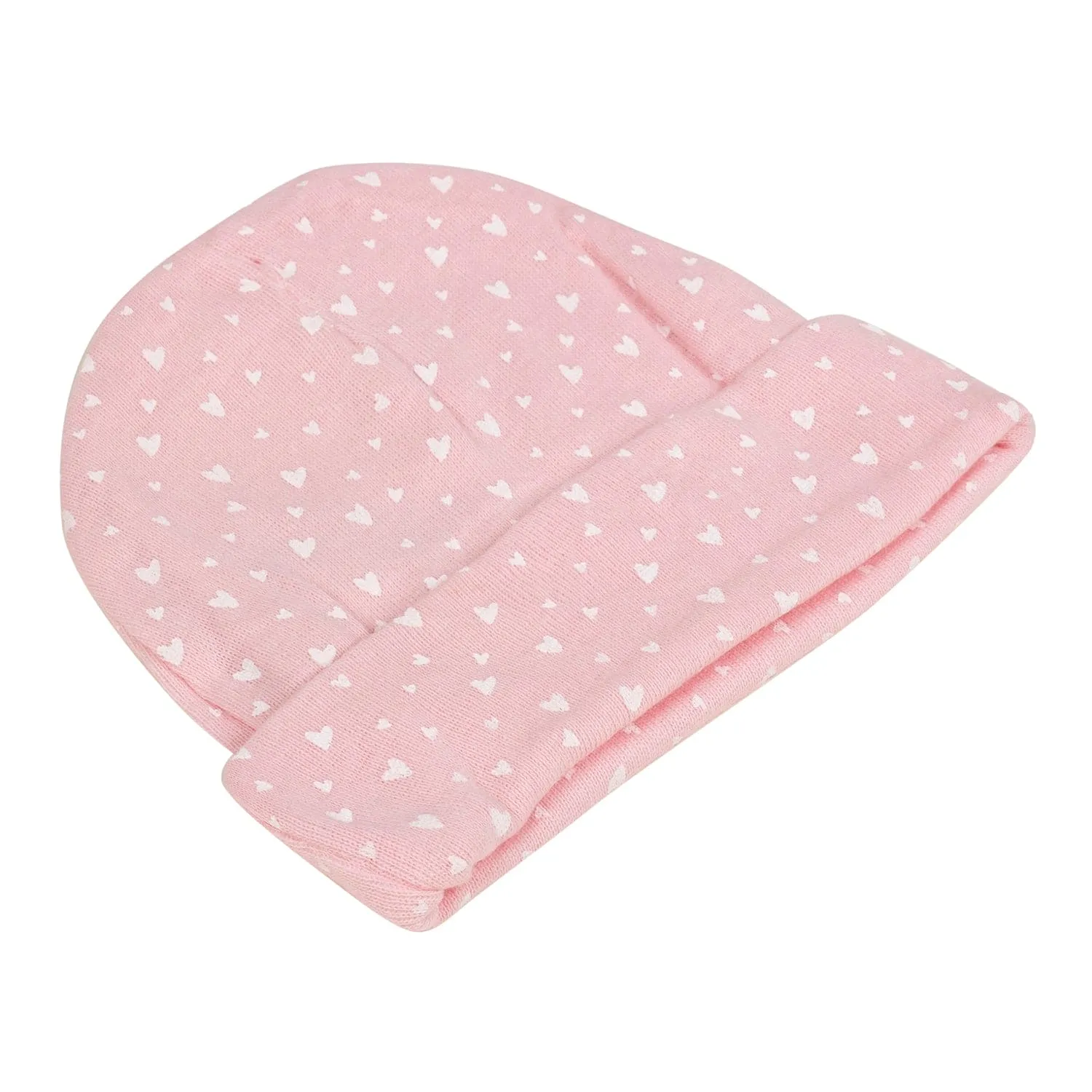 Baby Moo Princess Perfection Infants Ultra Soft 100% Cotton All Season Pack of 5 Caps - Pink