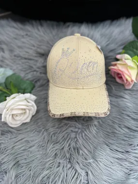 Beige Baseball caps