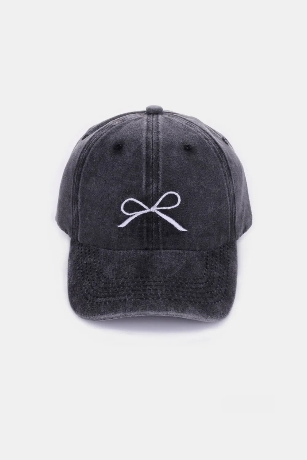 Bow Embroidered Baseball Cap