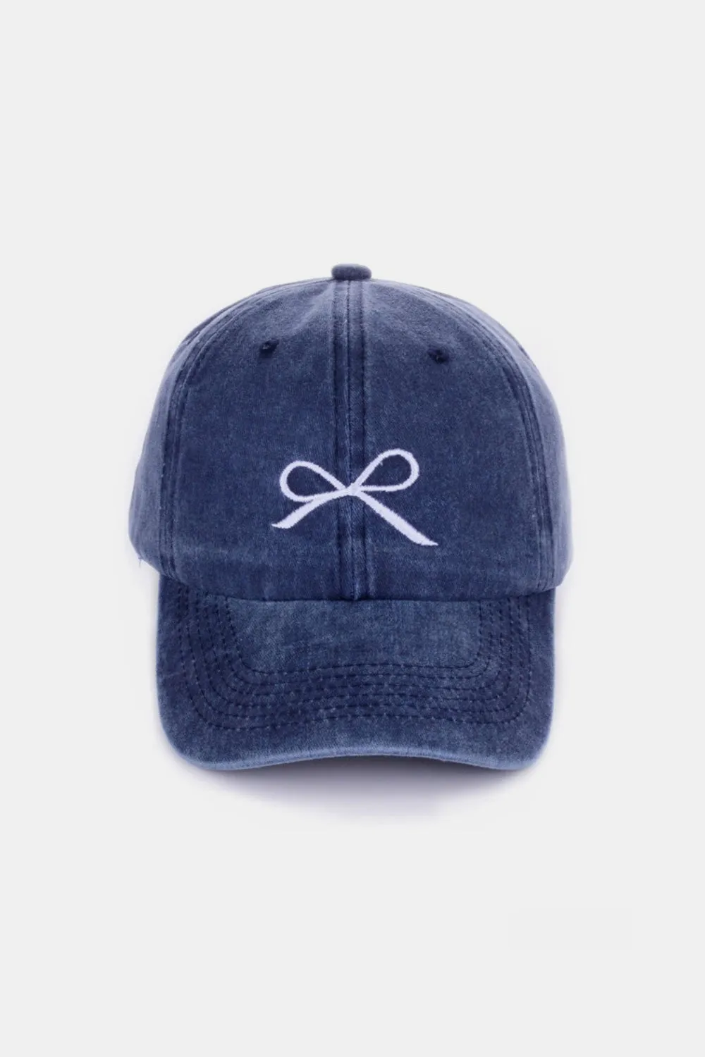 Bow Embroidered Baseball Cap