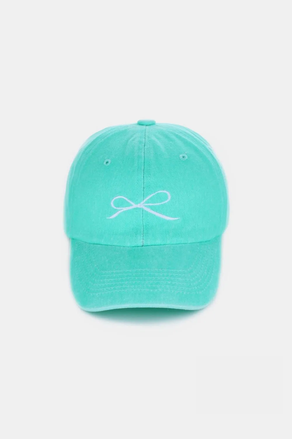 Bow Embroidered Baseball Cap