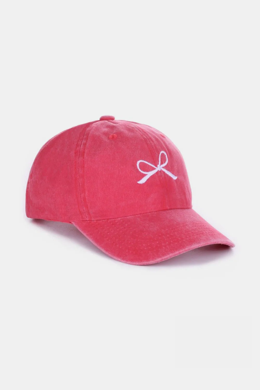 Bow Embroidered Baseball Cap