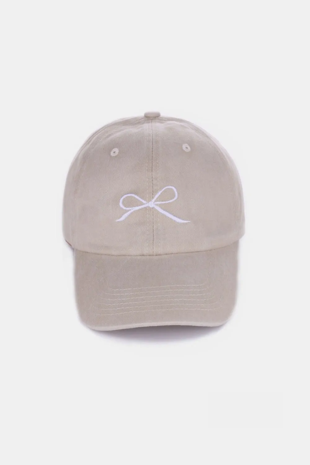 Bow Embroidered Baseball Cap