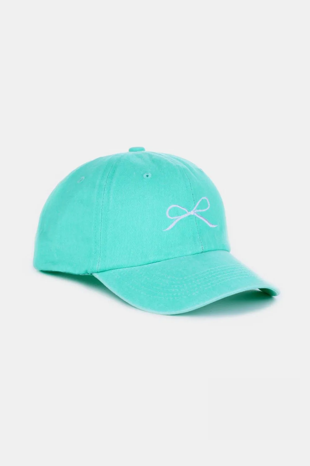 Bow Embroidered Baseball Cap