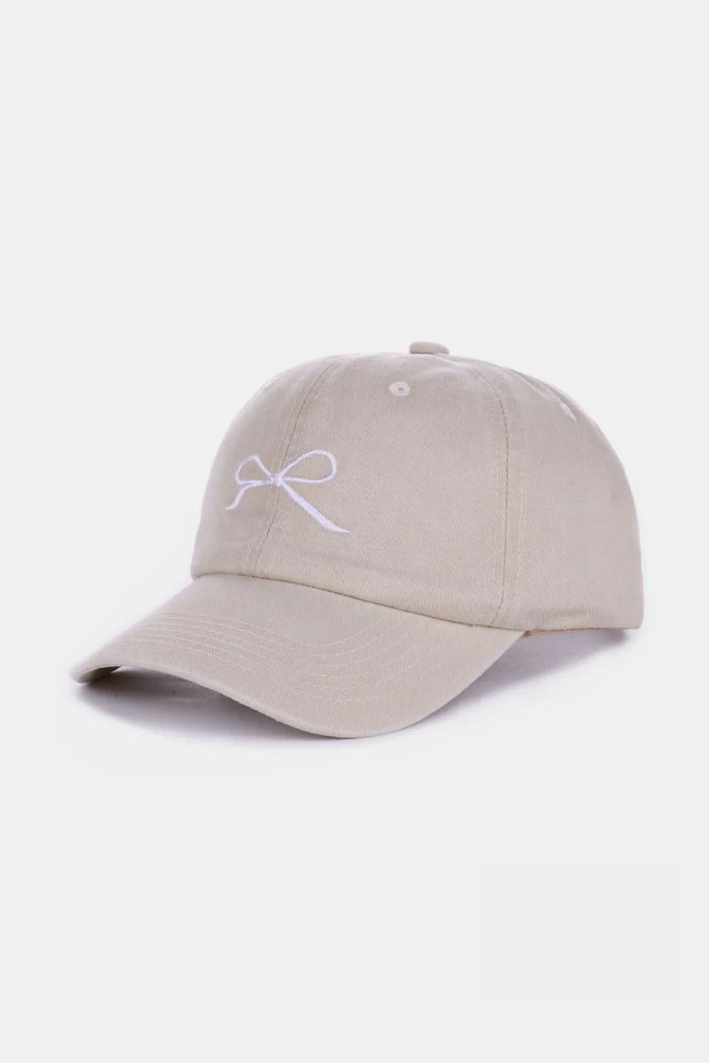 Bow Embroidered Baseball Cap