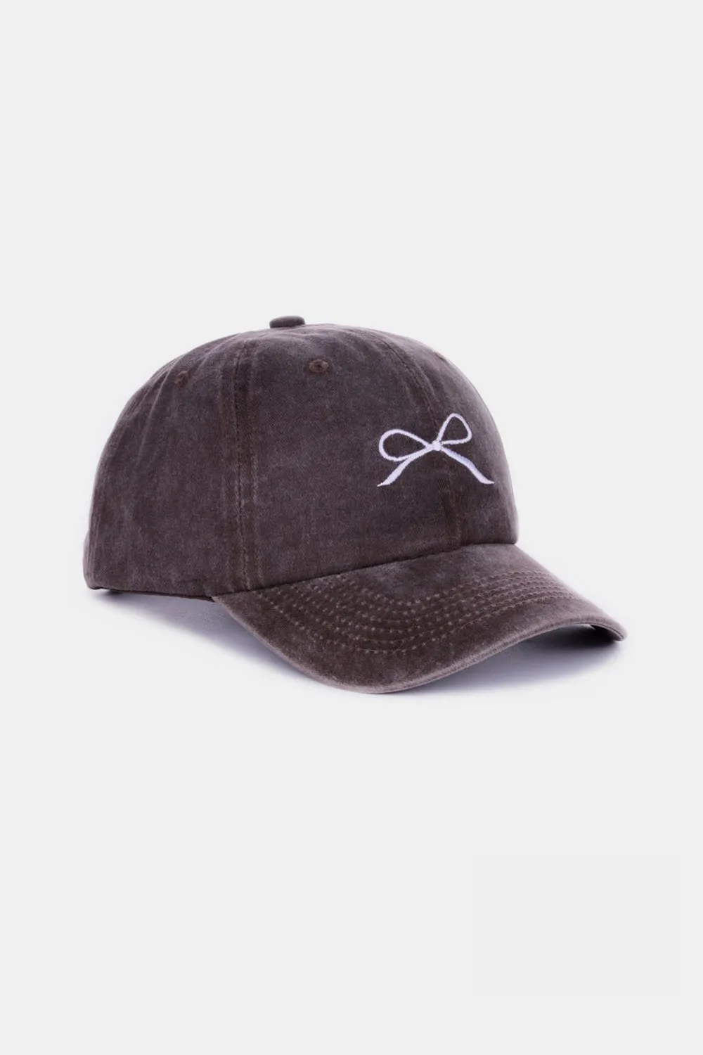 Bow Embroidered Baseball Cap