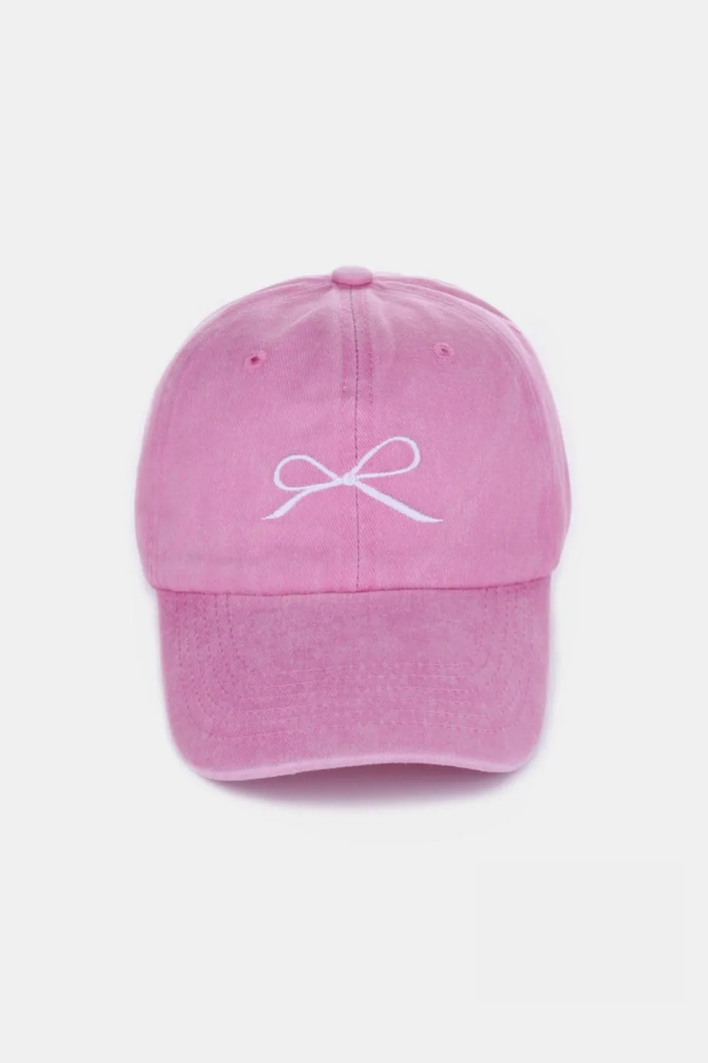 Bow Embroidered Baseball Cap