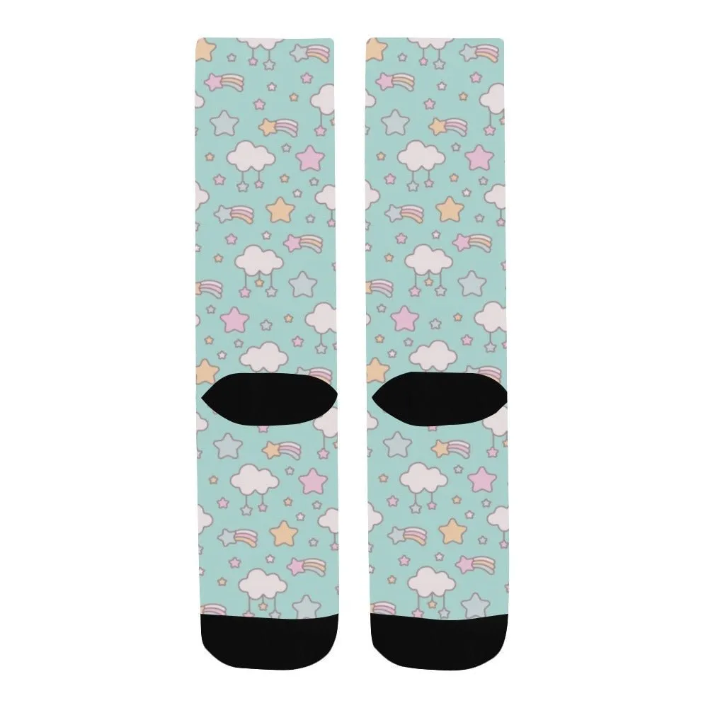 Clouds Mint Socks