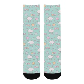 Clouds Mint Socks