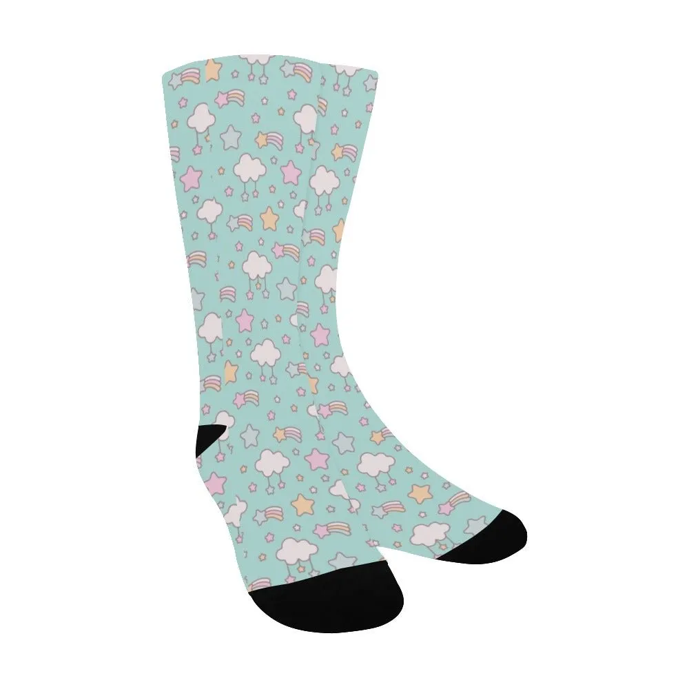 Clouds Mint Socks