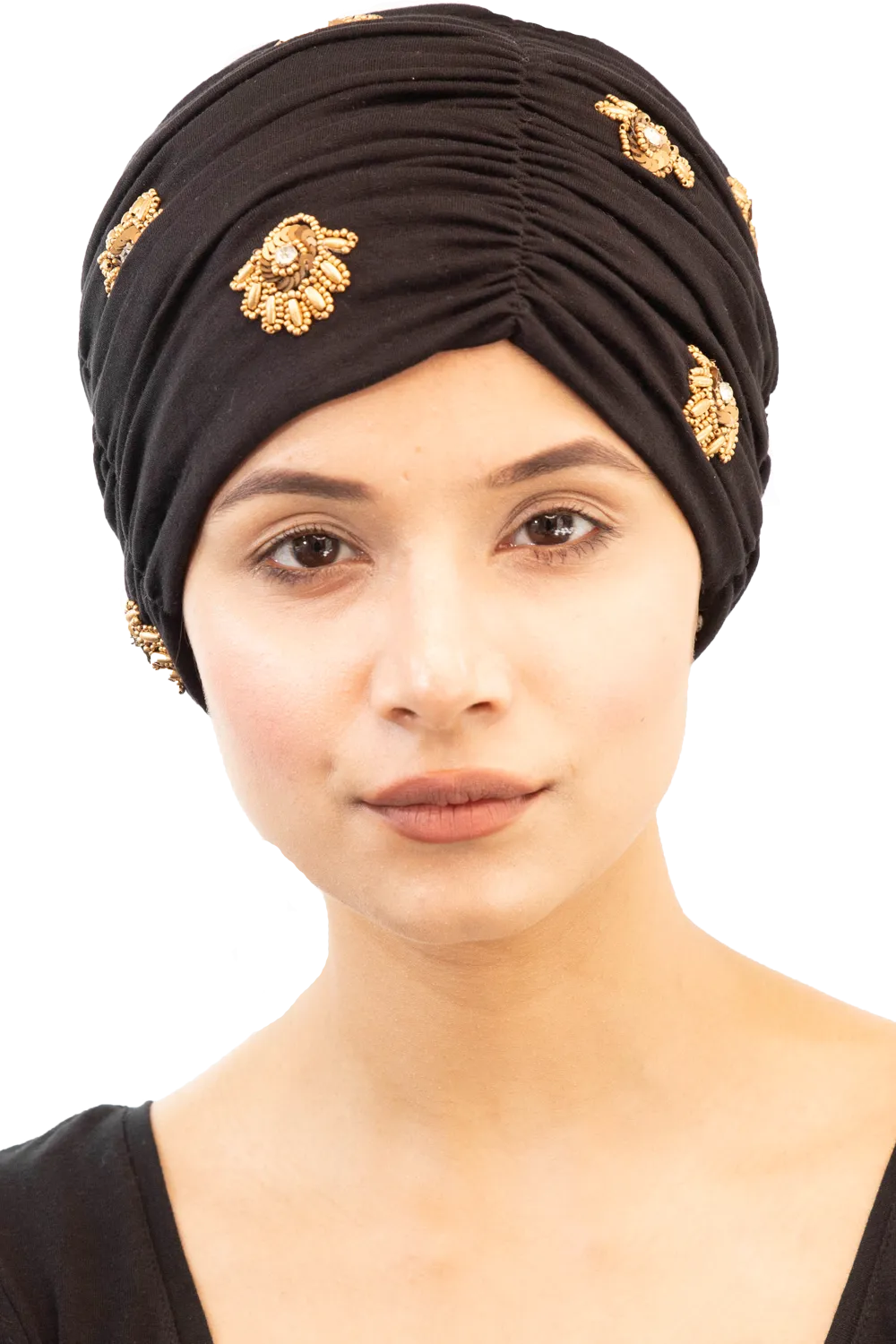 Diamond Embroidered Ultra-Modern Turbans For Women