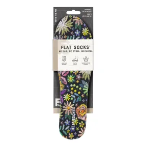 FLAT SOCKS FLORAL EMBROIDERY - WOMENS