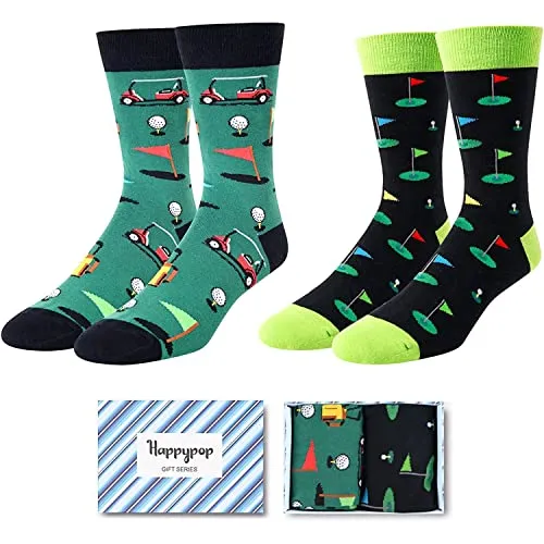 Fun Socks for Men, Sport Socks, Unique Golf Gifts for Golf Lovers, Novelty Golf Socks, Perfect Socks Gifts for Golf Enthusiasts