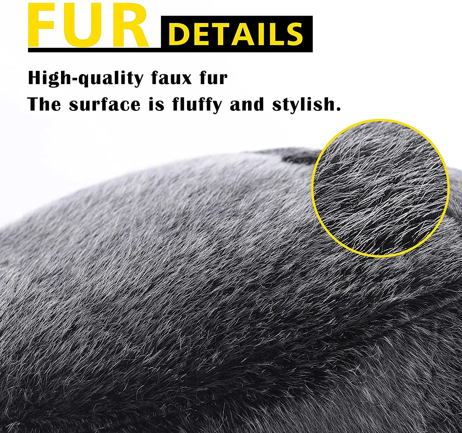 FUR STORY Faux Fur Men Hat Fuzzy Newsboy Cap Gatsby with Earflaps Flat Hat Winter Scally Ivy Cabbie Hats for Men 21620