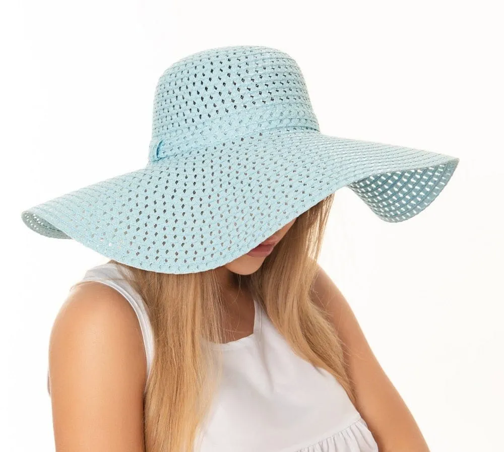 H3082 Hollow Out Straw Beach Summer Hat