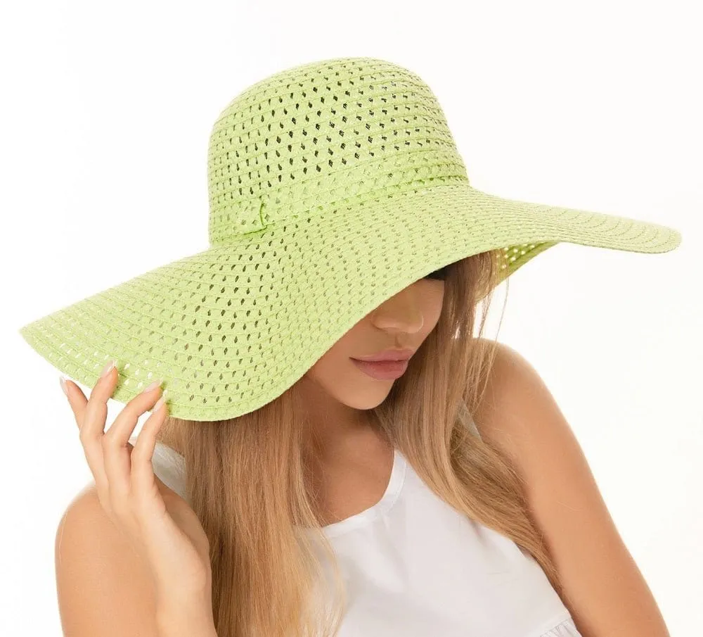 H3082 Hollow Out Straw Beach Summer Hat