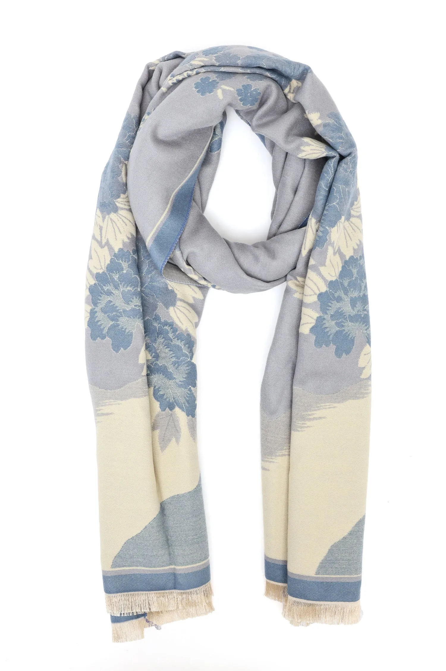 HERITAGE BLOOM WRAP-GREY