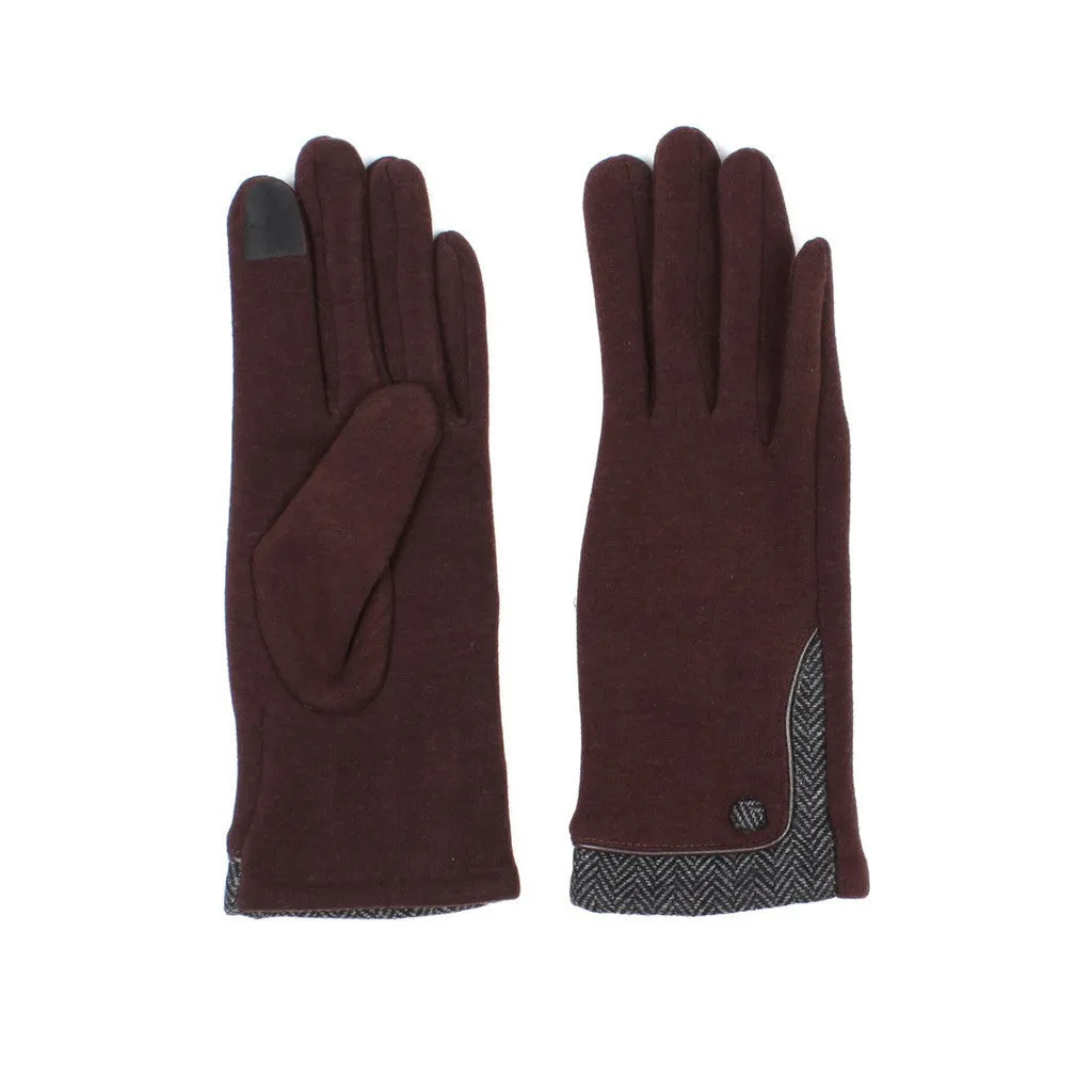 Herringbone Lined Texting Gloves