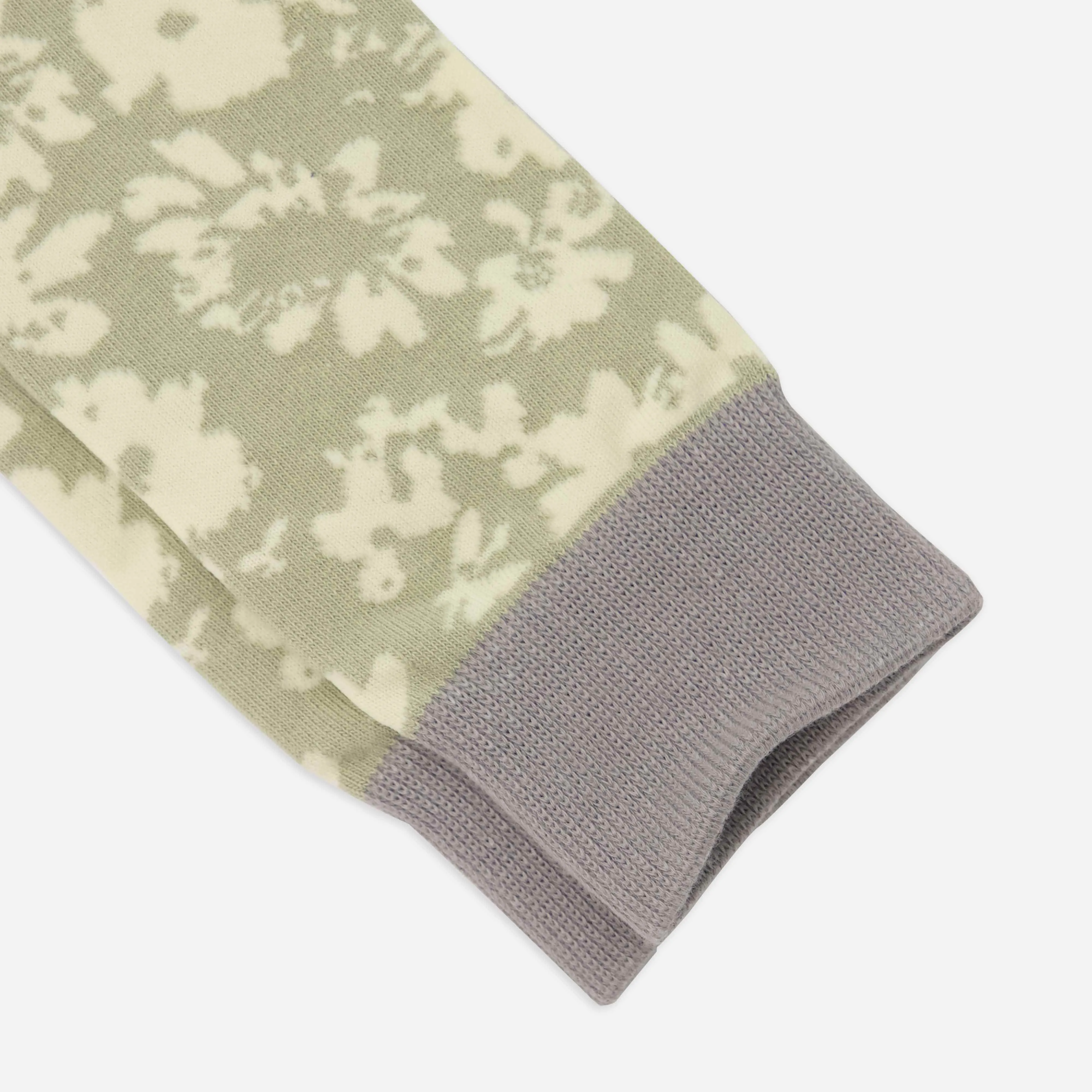 Incognito Floral Sage Green Dress Socks