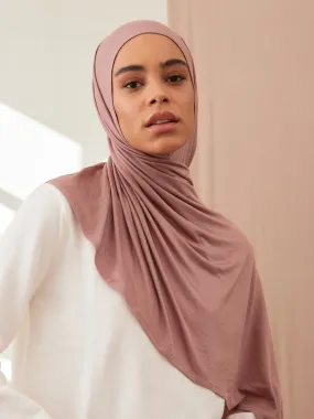 Instant Premium Jersey Hijab Dusty Rose