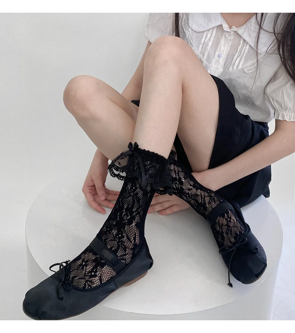 Lace Babydoll Below-knee Socks