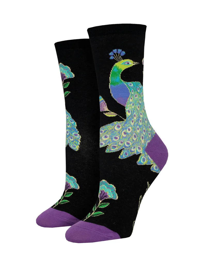 Ladies Intricate Peacock Socks