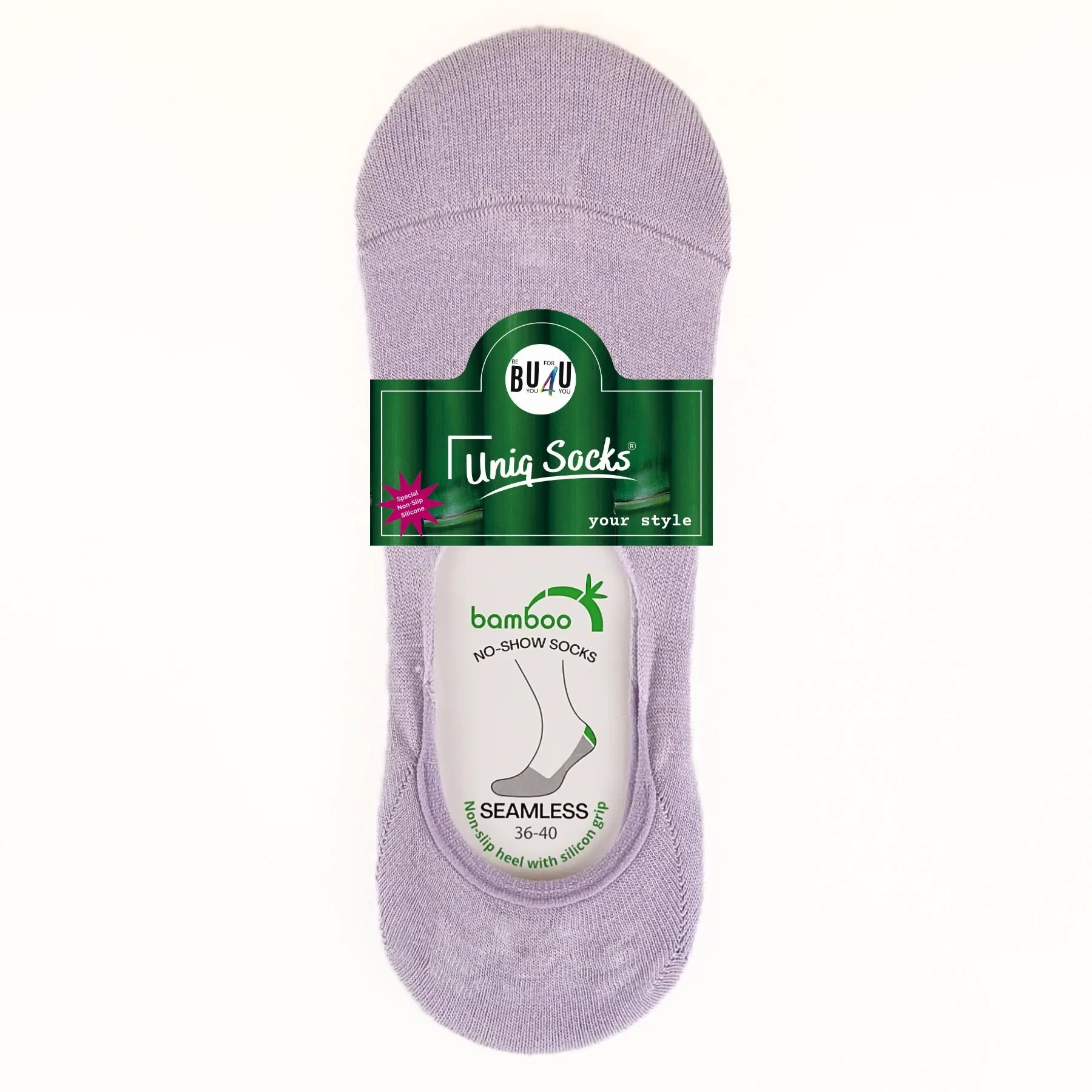 Lavender Bamboo No-Show Socks | Seamless and comfortable