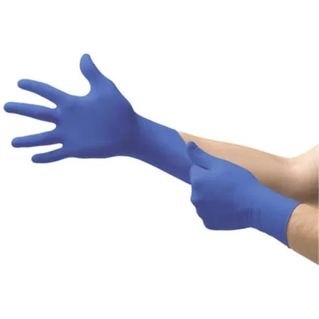 Micro-Touch Nitrile Exam Gloves, NonSterile, Textured Fingertips, Blue