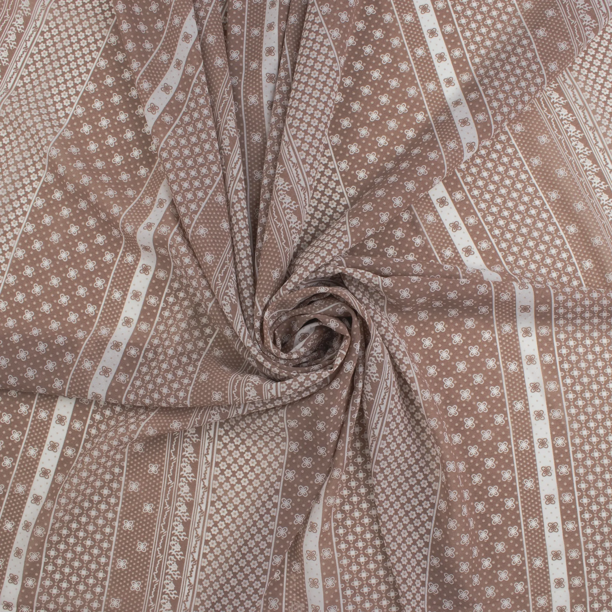 Novelty Printed Chiffon - 340 - Tan