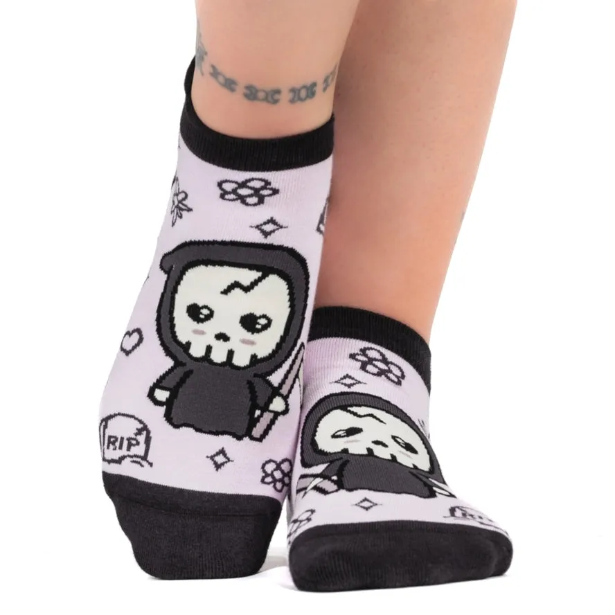 PASTEL GOTH REAPER ANKLE SOCKS BY FOOTCLOTHES