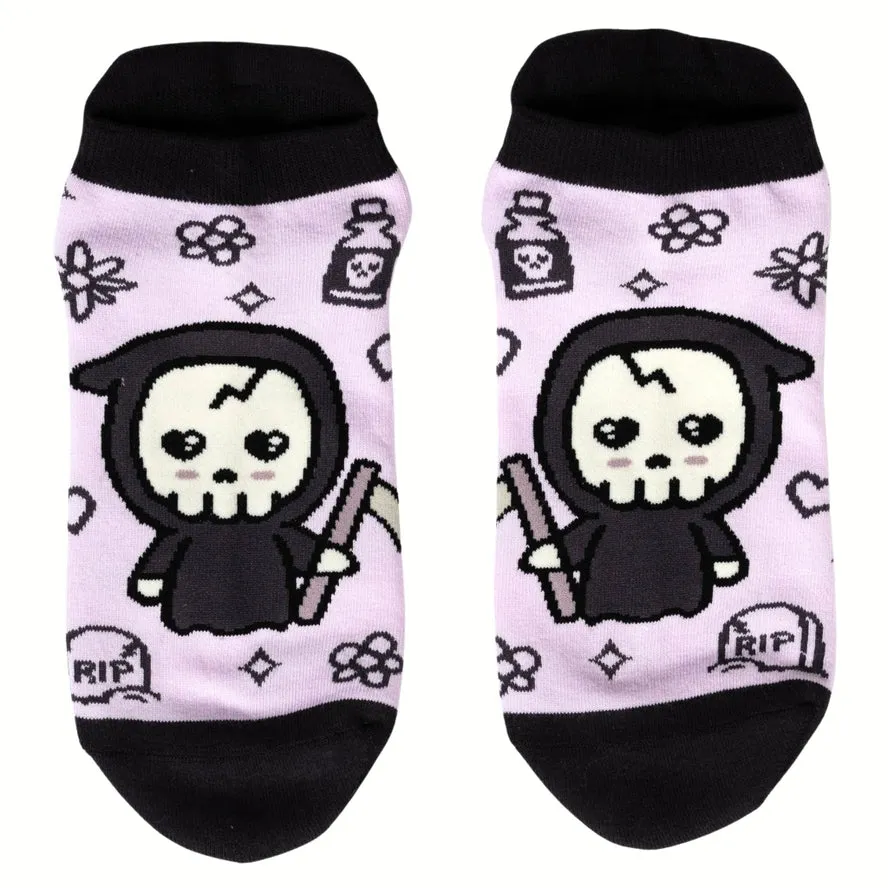 PASTEL GOTH REAPER ANKLE SOCKS BY FOOTCLOTHES