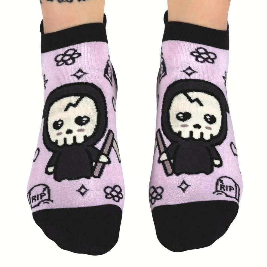 PASTEL GOTH REAPER ANKLE SOCKS BY FOOTCLOTHES