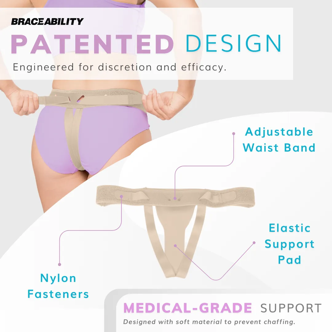 Pelvic Pro | Patented Uterus Prolapse Support Belt for Dropped Bladder or Cervix, Vulvar Varicosities & SPD