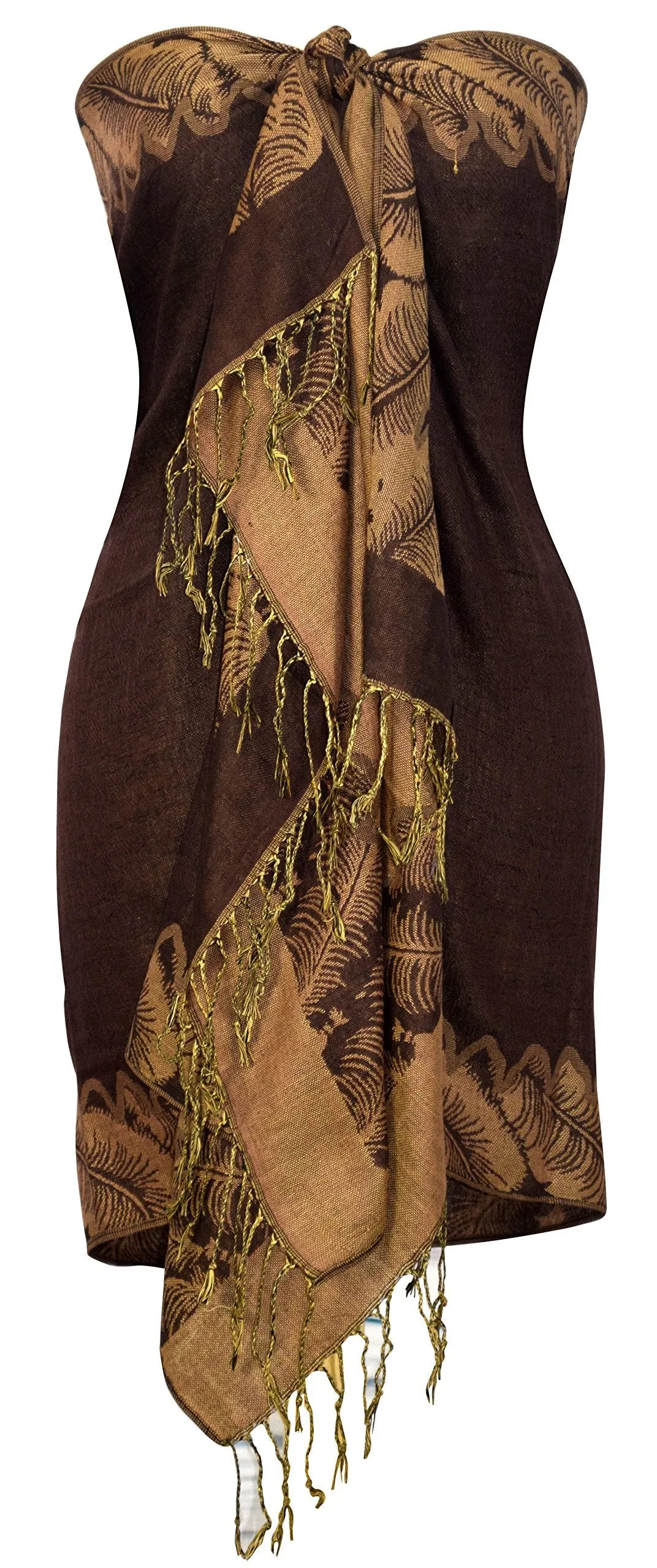 Ravishing Reversible Jacquard Paisley Pashmina Shawl Wrap for Women