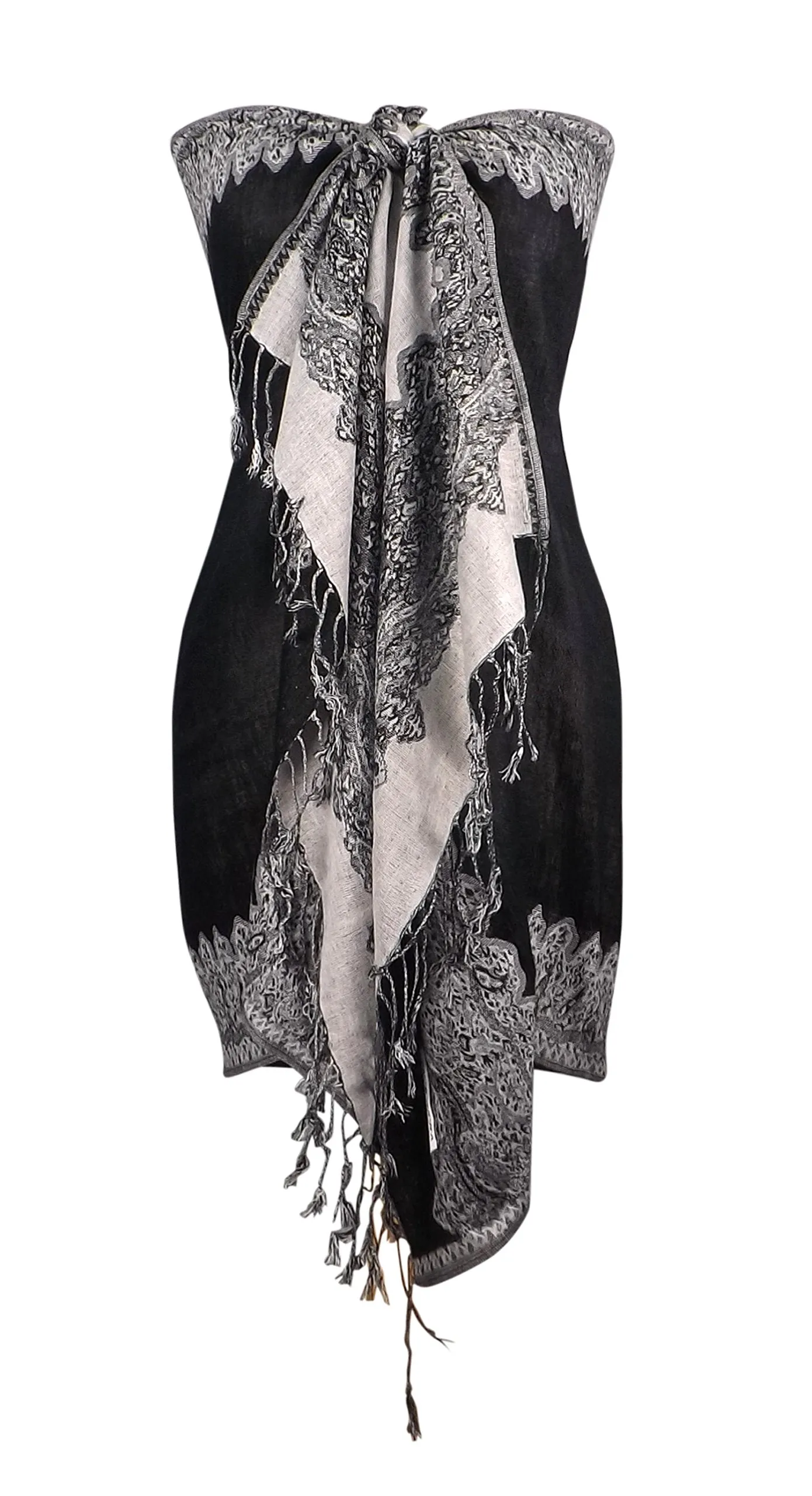 Ravishing Reversible Jacquard Paisley Pashmina Shawl Wrap for Women