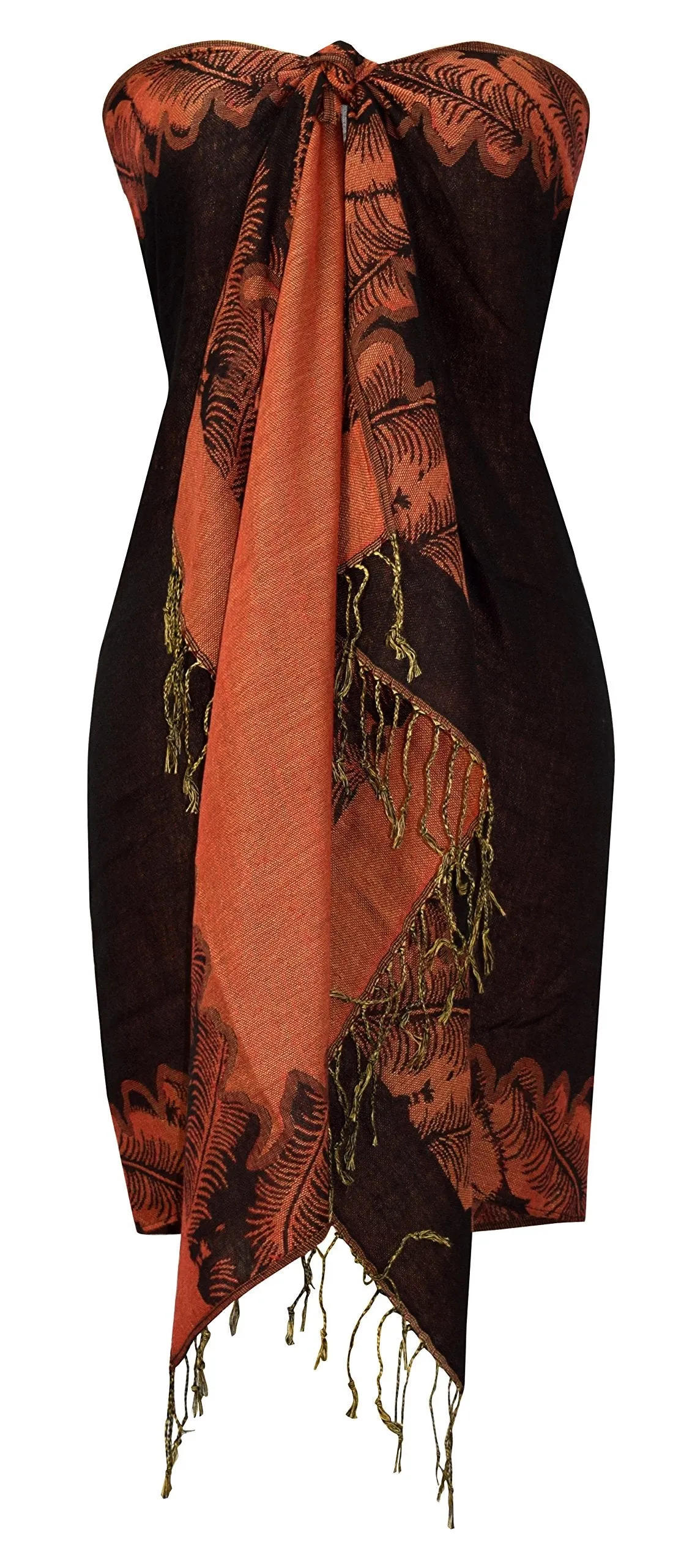 Ravishing Reversible Jacquard Paisley Pashmina Shawl Wrap for Women