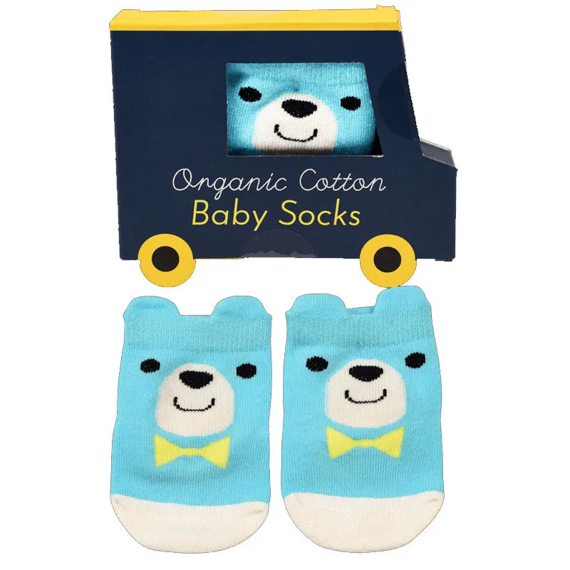 Rex London Blue Bear Baby Socks