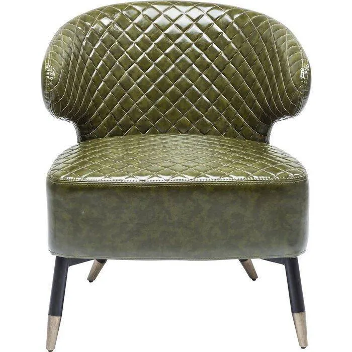 Session Green Diamond Stitched Armchair