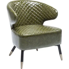 Session Green Diamond Stitched Armchair