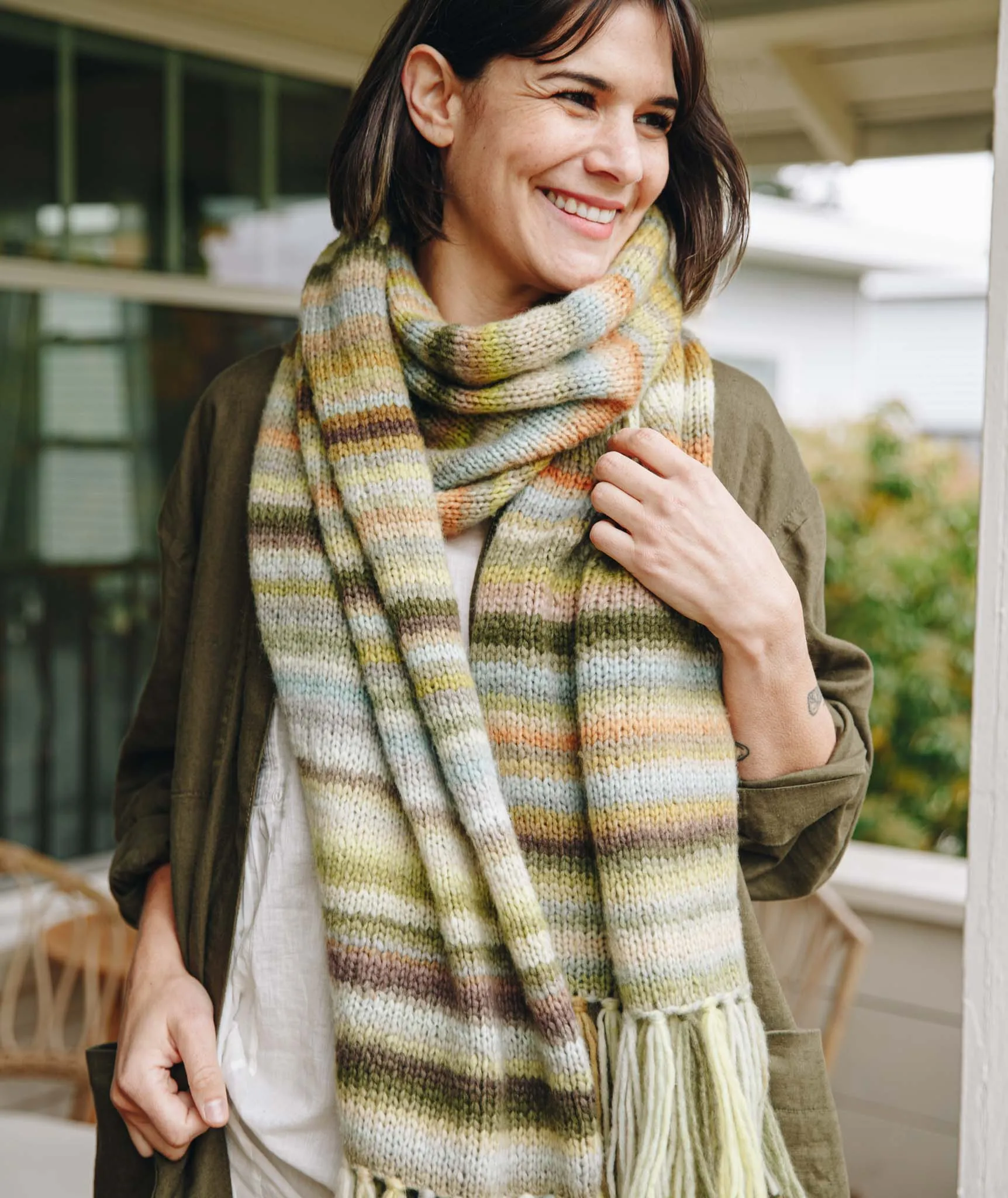 Simple Stockinette Wrap Using Lang Cloud