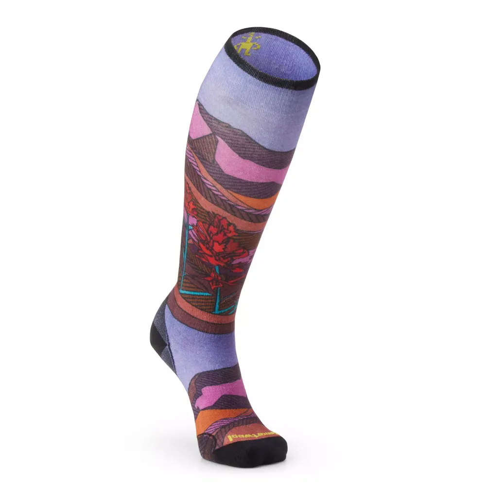 Smartwool  Ski Zero Cushion Floral Field Print OTC Women’s Ski Sock