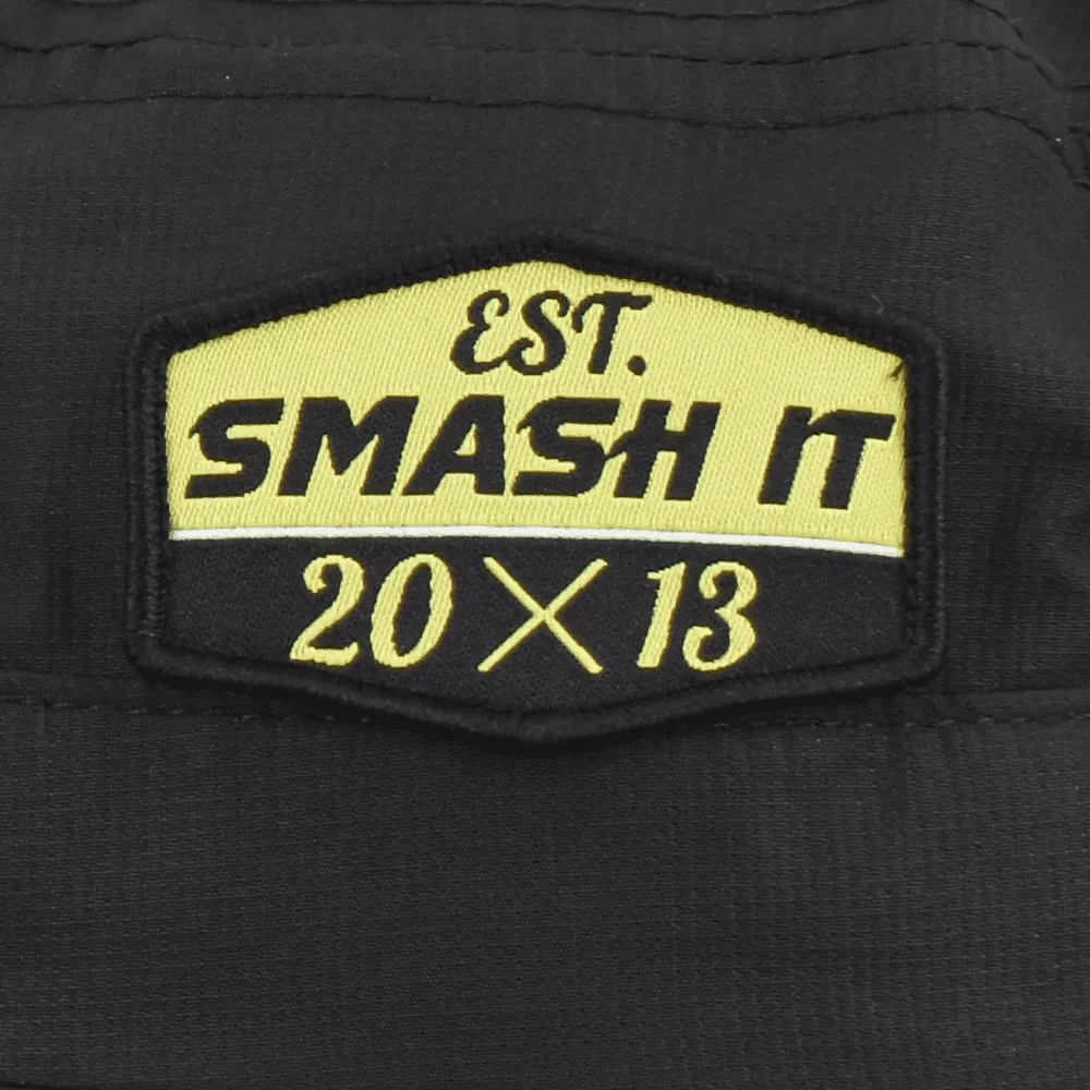 Smash It Sports Bucket Hat Black with Neon Patch