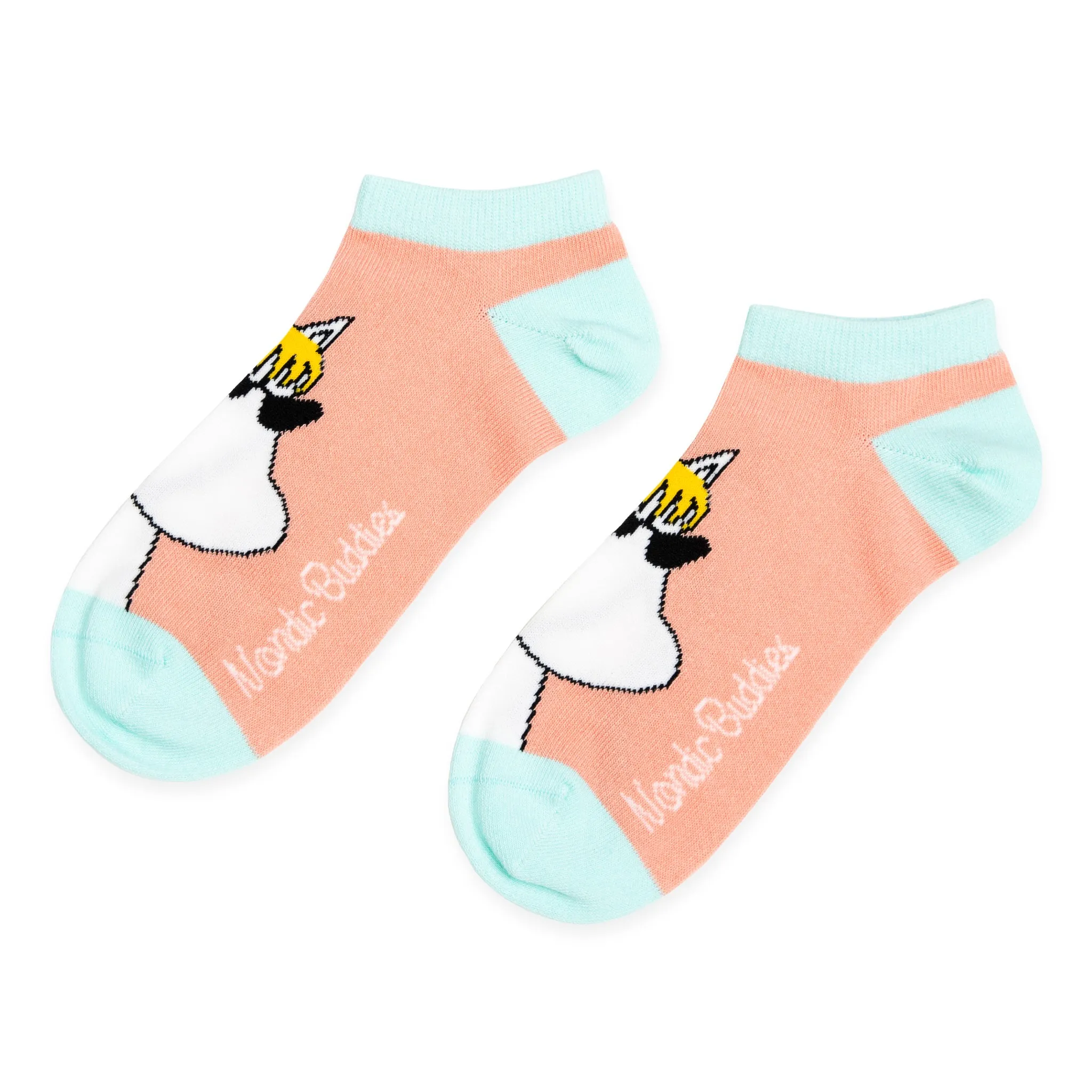 Snorkmaiden Summer Mood Women's Ankle Socks - Peach and Mint