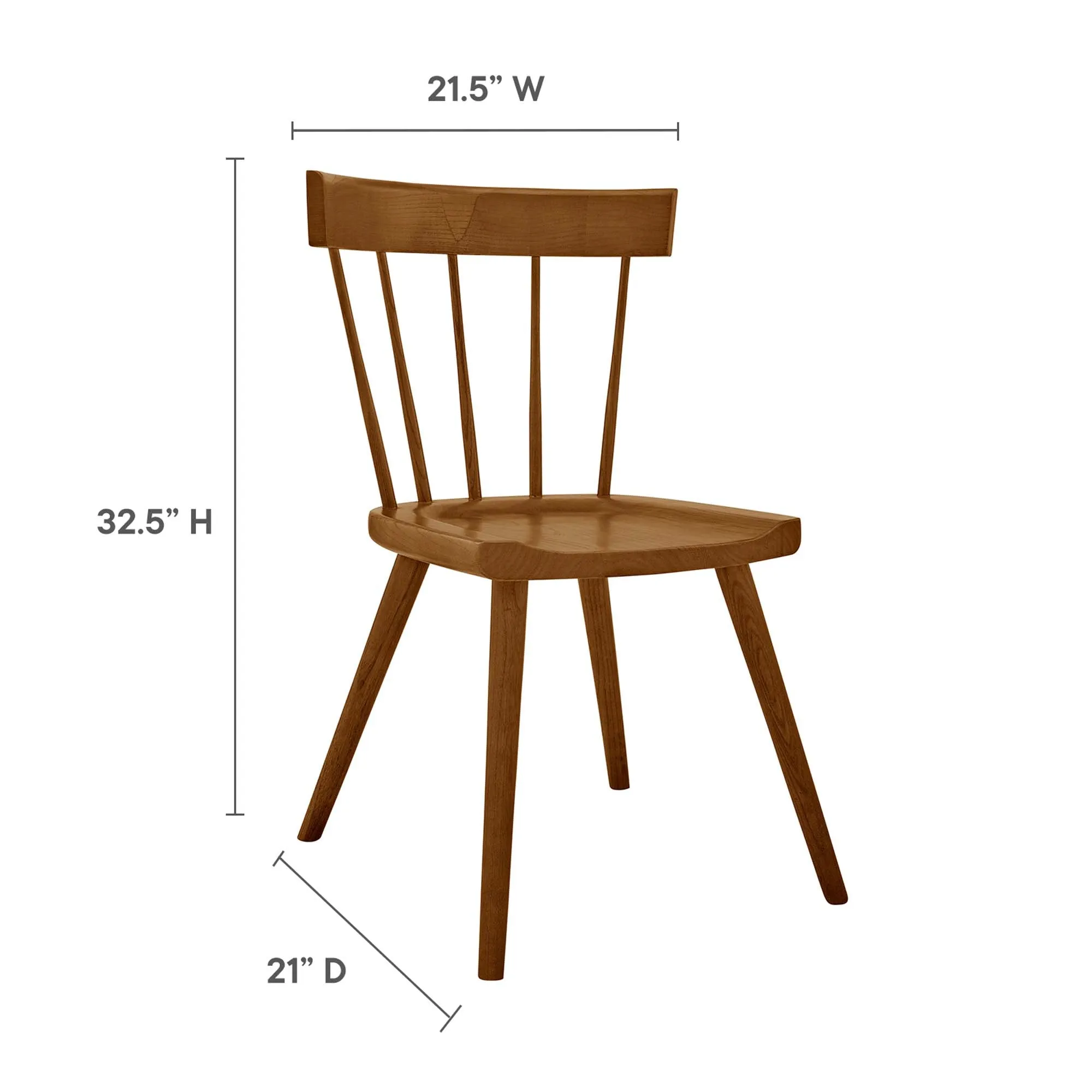 Sutter Wood Dining Side Chair Set of 2 by Modway