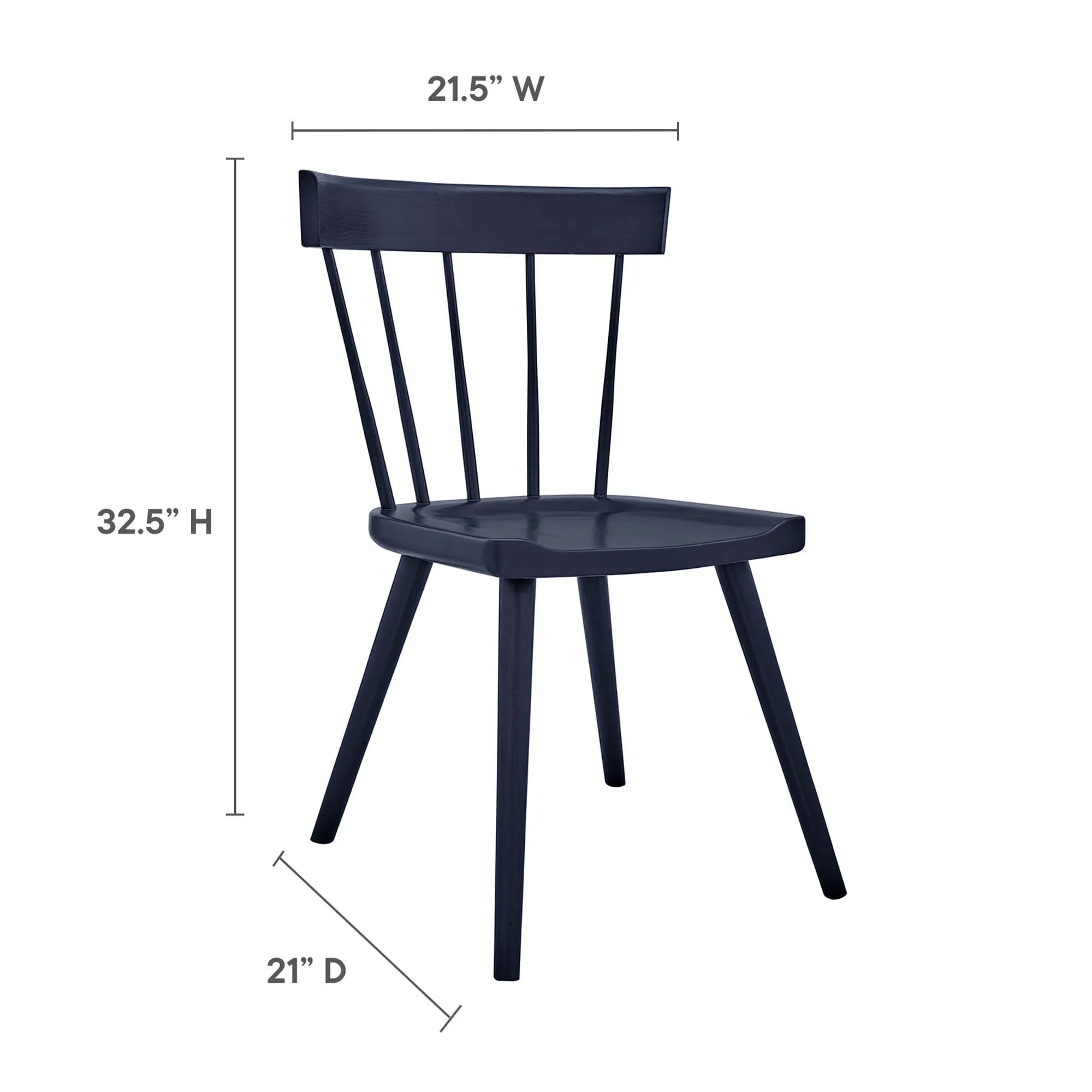 Sutter Wood Dining Side Chair Set of 2 by Modway