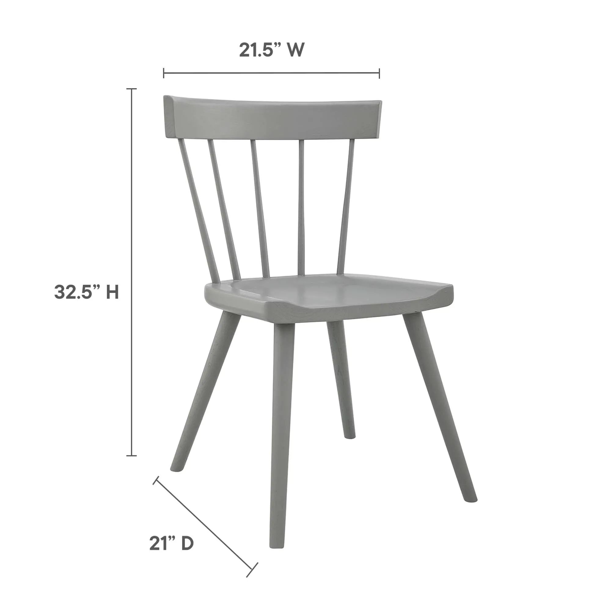 Sutter Wood Dining Side Chair Set of 2 by Modway