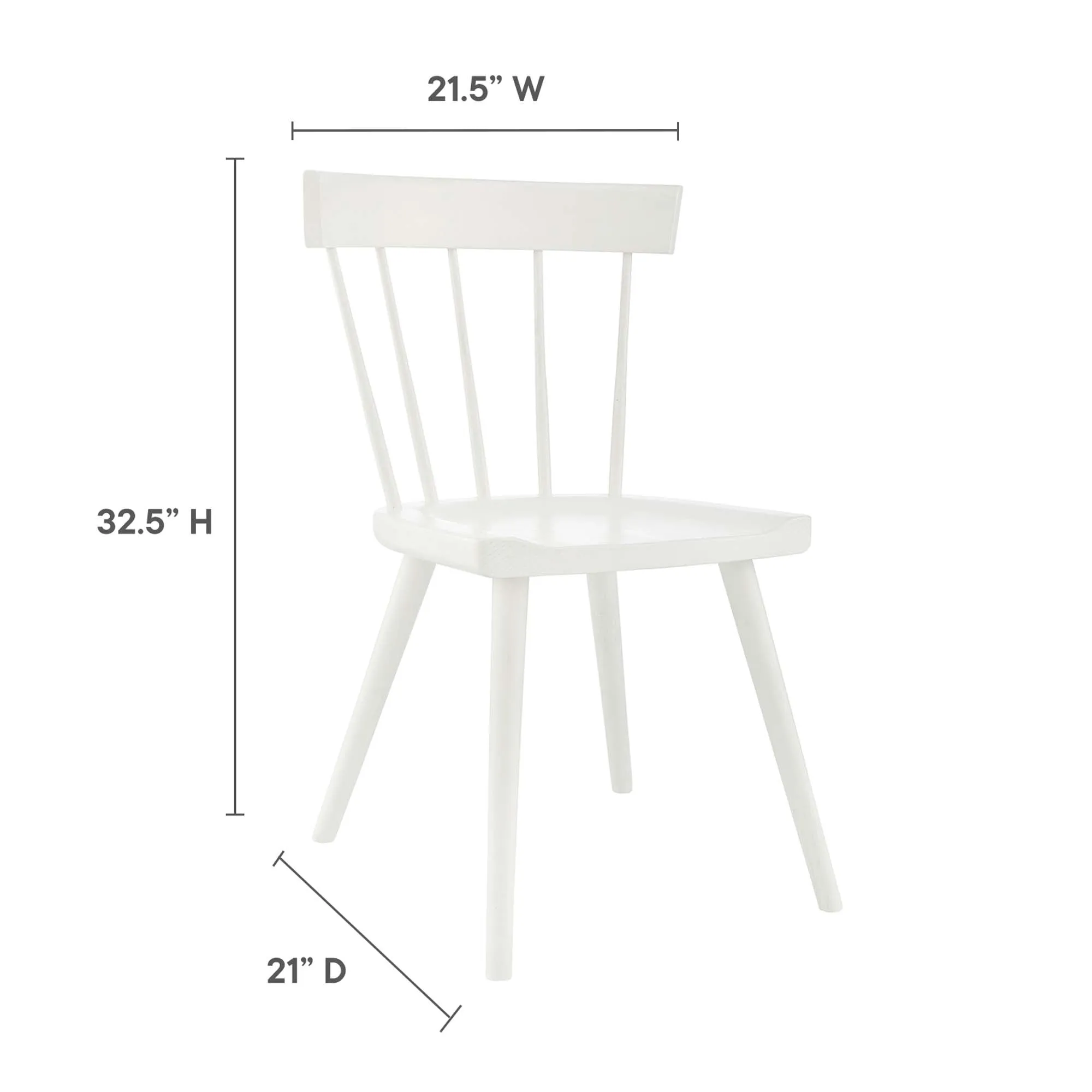 Sutter Wood Dining Side Chair Set of 2 by Modway