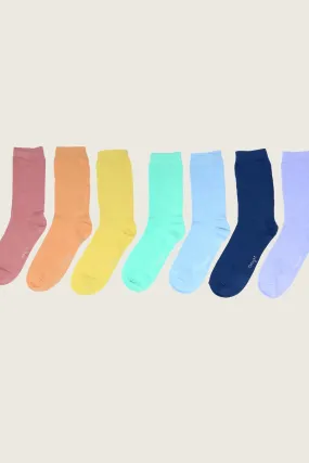 Thought Mens Pastel Rainbow Socks Gift Box - 7 Pairs